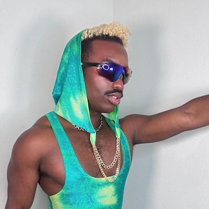 Green Rave Hood - Etsy display picture 1