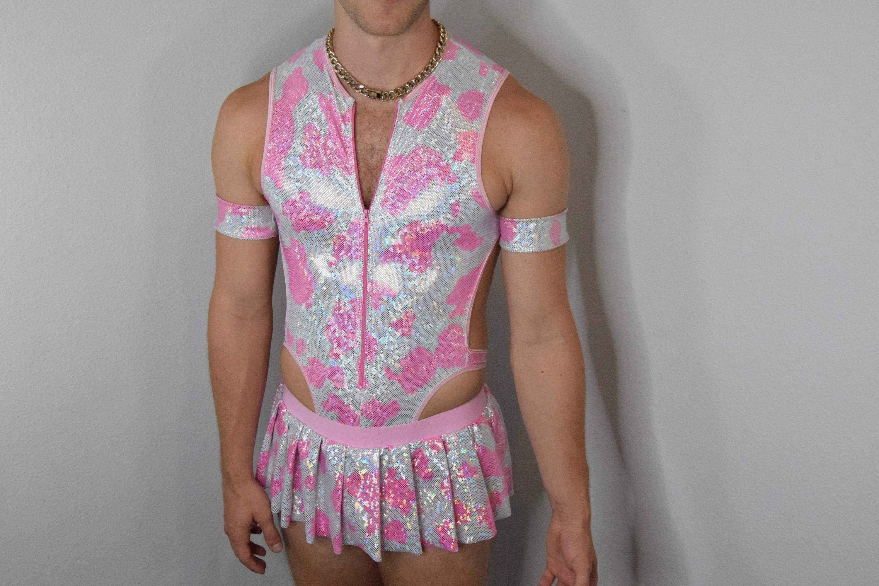 Barnyard Ballet Cow Tank Gather Sleeve Leotard main image 0