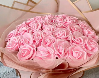 Glitter ZXH , Artificial Rose Flowers Bouquet Rose Bouquet