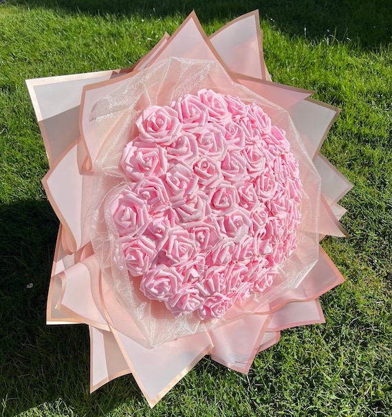 N&T NIETING Rose artificiali, 30 rose in schiuma realistiche al tatto, per fai da te, bouquet da sposa, baby shower, festa della mamma, San Valentino, decorazione per la casa (nero 2
