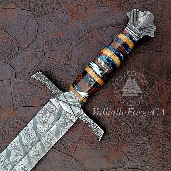 Modern Viking Sword Unique,medieval swords,handmade Battle Ready Sword ,Damascus Sword, Long Sword,gift for him,Personalized Christmas Gift