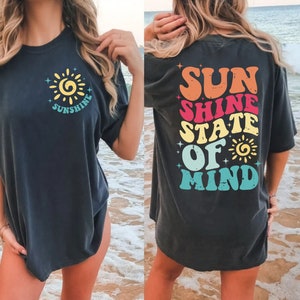 Sunshine State Of Mind PNG SVG, Retro Summer Sublimation, Popular Trendy Summer, Sunshine Png, Preppy Summer Design Png, PNG Sublimation
