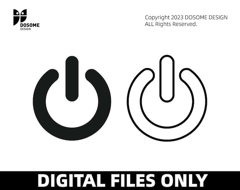 Power Button SVG Files | On-off Button Cut Files | Power Symbol Vector ...