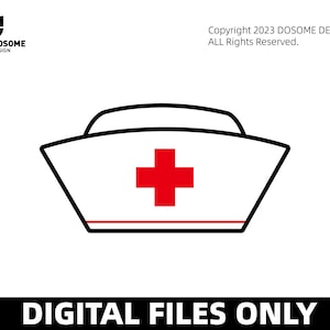 Nurse Hat - Nursing, Medical - Instant Digital Download - svg, png, dxf, and eps files included!