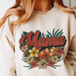 Mother&#39;s Day Mama Flower Sublimation PNG Designs Downloads, Floral Mama Retro SVG, Mama SVG Digital Design, Mother&#39;s Day Sublimation