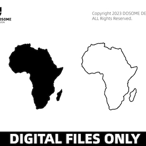 Africa Shape SVG Files | Africa Cut Files | Countries Vector Files | Africa Vector | Africa Map Clip Art