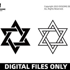 Archivos SVG Estrella de David / Archivos de corte Estrella de David / Archivos vectoriales Estrella de David / Vector Estrella / Clip Art Estrella de David / Archivos CnC