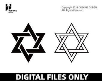 Star of David SVG Files | Star of David Cut Files | Star of David Vector Files | Star Vector | Star of David Clip Art | CnC Files