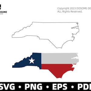 North Carolina Outline SVG Files | North Carolina Cut Files | United States of America Vector | North Carolina Vector | NC Map Clip Art