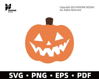 Jack O Lantern SVG Files | Halloween SVG Cut Files | Pumpkin Face Silhouette Vector File | Halloween Clip Art