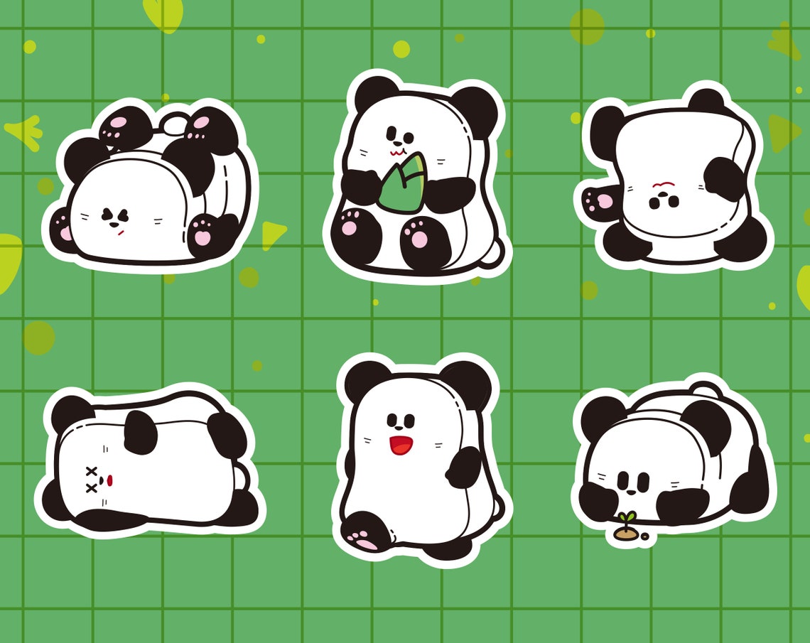 Pandas Bundle - 6 Pandas - Svg Eps Pdf Png - Etsy