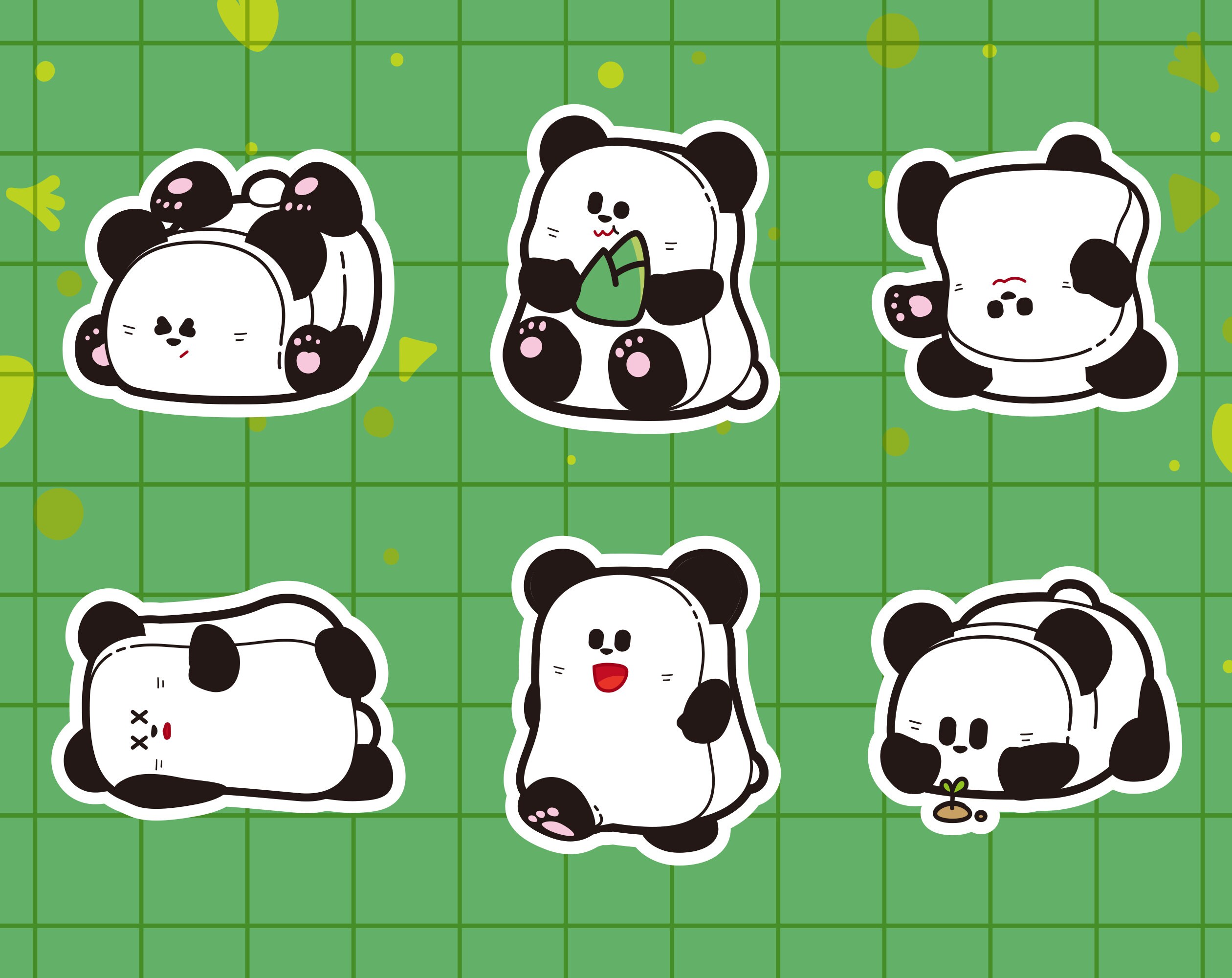 Pandas Bundle - 6 Pandas - Svg Eps Pdf Png - Etsy