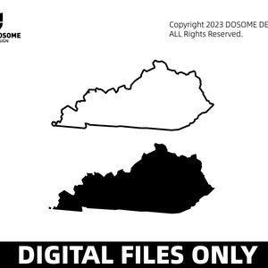 Kentucky Outline SVG Files | Kentucky Cut Files | United States of America Vector Files | Kentucky Vector | Kentucky Map Clip Art