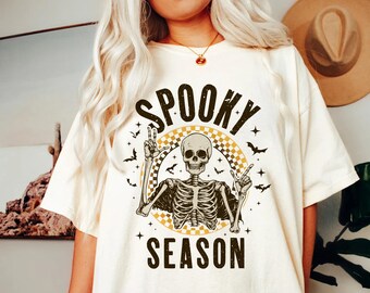 Spooky Season SVG, Retro Halloween Svg, Halloween Png, Halloween Sublimation Designs, Skeleton Svg, Spooky Png, Halloween Shirt Designs