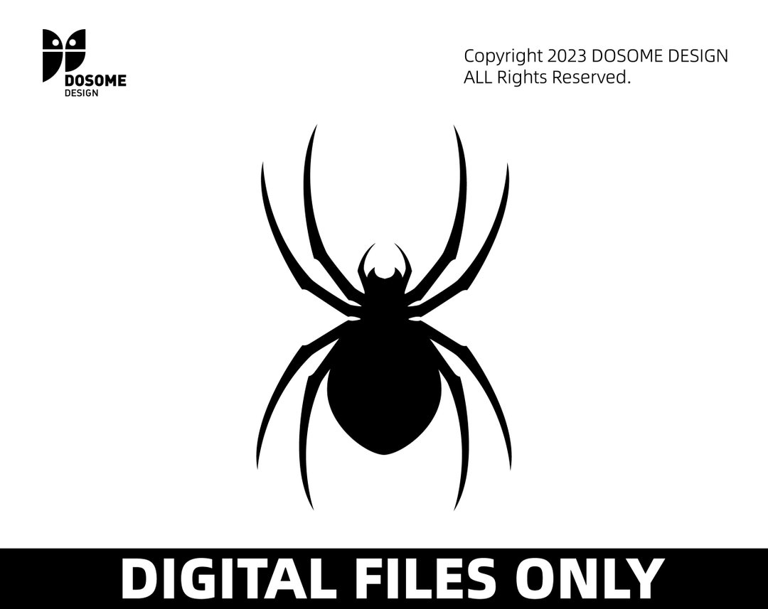 Spider SVG Files | Halloween SVG Cut Files | Spider Silhouette