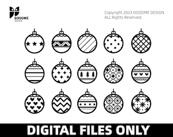 Christmas Ornament SVG Bundle / Christmas Ball Svg / Merry Christmas PDF / Christmas Bauble Svg png / Christmas Tree Decor EPS Dxf