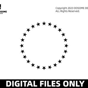 Star Circle SVG Files | Star Wreath Cut Files | Patriotic Star Circle Vector Files | Star Circle Vector | Star Circle Clip Art | CnC Files