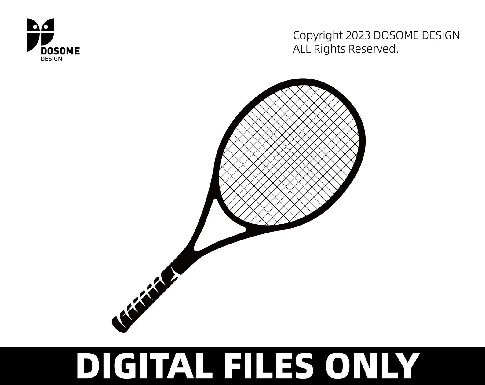 Tennis Racket SVG • Clip Art Cut File Silhouette Dxf Eps Png Pdf ...