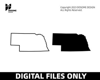 Nebraska State SVG Files | Nebraska Silhouette Cut Files | United States of America Vector Files | Nebraska Vector | Nebraska Map Clip Art