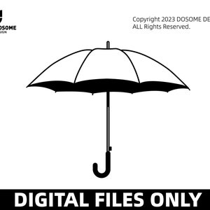 Umbrella Silhouette SVG Files | Umbrella Cut Files | Umbrella Vector Files | Rain SVG Vector | Umbrella Clip Art