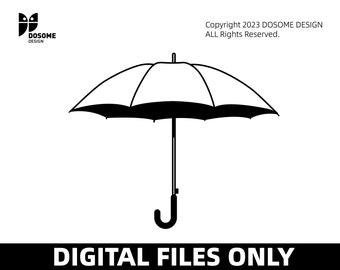 Archivos SVG de silueta de paraguas / Archivos de corte de paraguas / Archivos vectoriales de paraguas / Vector SVG de lluvia / Clip Art de paraguas