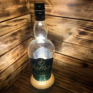 Weller Special Reserve Bourbon Whiskey Bottle She-Shed Mancave Bar Desk/Table Lamp Handmade LED Light Recycled/Upcycled FrejyaCandleCo