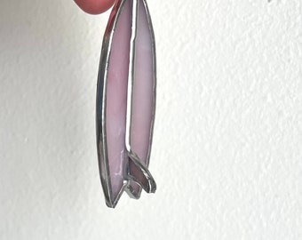 Stained Glass Surfboard Car Charm: Rear View Mirror Ornament