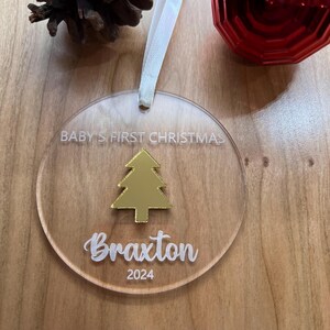 Baby’s First Christmas Ornament, Personalized Baby Ornament, New Baby Gift, Christmas Ornament, 1st Christmas