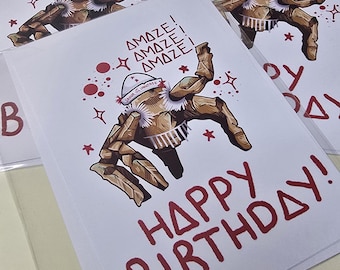 Amaze Amaze Amaze Project Hail Mary Rocky Inspired Birthday Card