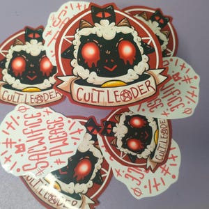 Cult of The Lamb Sticker Designs Cult Leader Sacrifice