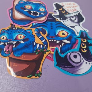 Derpy Tiger and Bird Kpop Inspired Demon Hunters Stickers