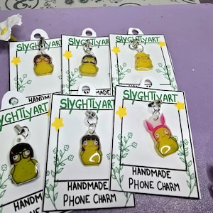 Belcher Family Kuchi Kopi  Phone Charms Keychain Earrings Necklace