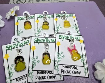 Belcher Family Kuchi Kopi  Phone Charms Keychain Earrings Necklace