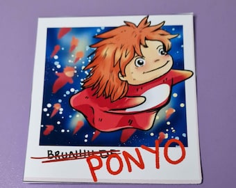 Ponyo Fish Inspired Polaroid Print Sticker
