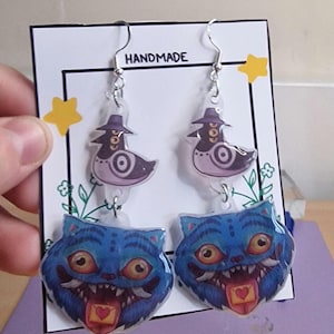 Derpy Tiger and Sussy Bird Kpop  Inspired Dangle Earrings