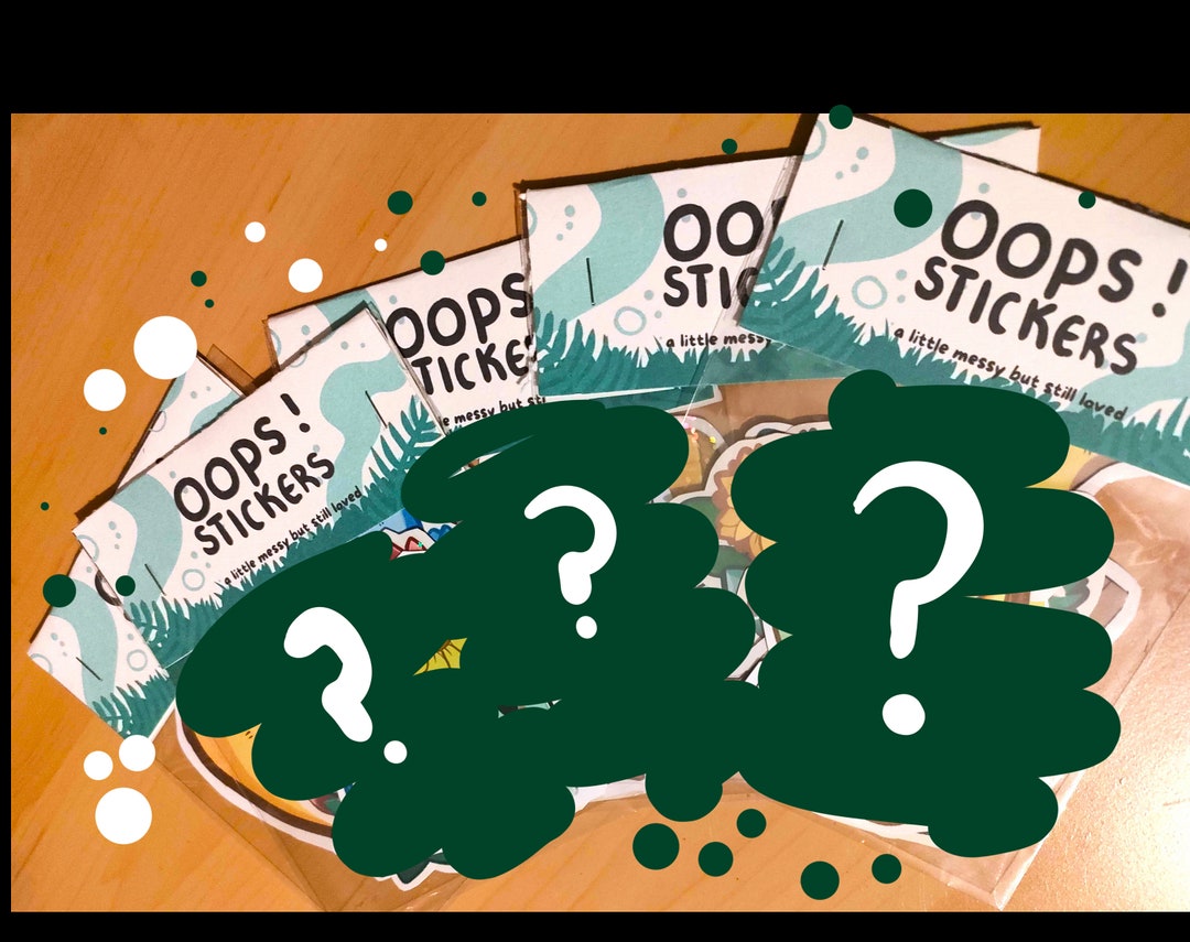Woops Sticker Pack Oops! Sticker Mystery Pack - Etsy