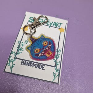 Derpy Tiger kpop inspired Charm Necklace Keychain Phone Charm Earrings