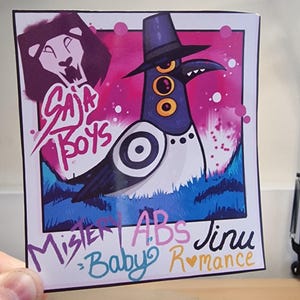 Sussy Bird Saja Boys Kpop Demon Hunters  Inspired Polaroid Print Sticker