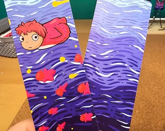 Ponyo Inspired Swimming Bookmark