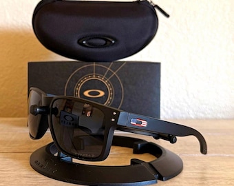 Oakley USA Flag Sunglasses XL OO9417 Matte Black Prizm Polarized - Patriotic Gift for Him, Men's Sport Eyewear Set with Box & Case