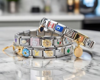 MYSTERY Italian Charm Bracelets Vintage Y2K Collectible 18 Links, Italian Charm Bracelet Starter Set, Italian Charm Bracelet - Etsy MYSTERY Italian Charm Bracelets Vintage Y2K Collectible 18 Links, Italian Charm Bracelet Starter Set, Italian Charm Bracelet - Etsy