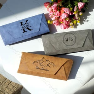 Personalized Glasses Case, Portable Hard Glasses Case, Customized Name Glasses Storage Box, Travel Sunglass Case, Gift for Her/Him
