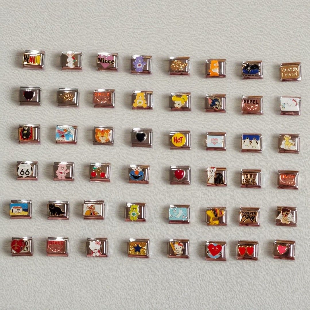 Heart Italian Bracelet Charm, House Bracelet Charm, Animal Bracelet