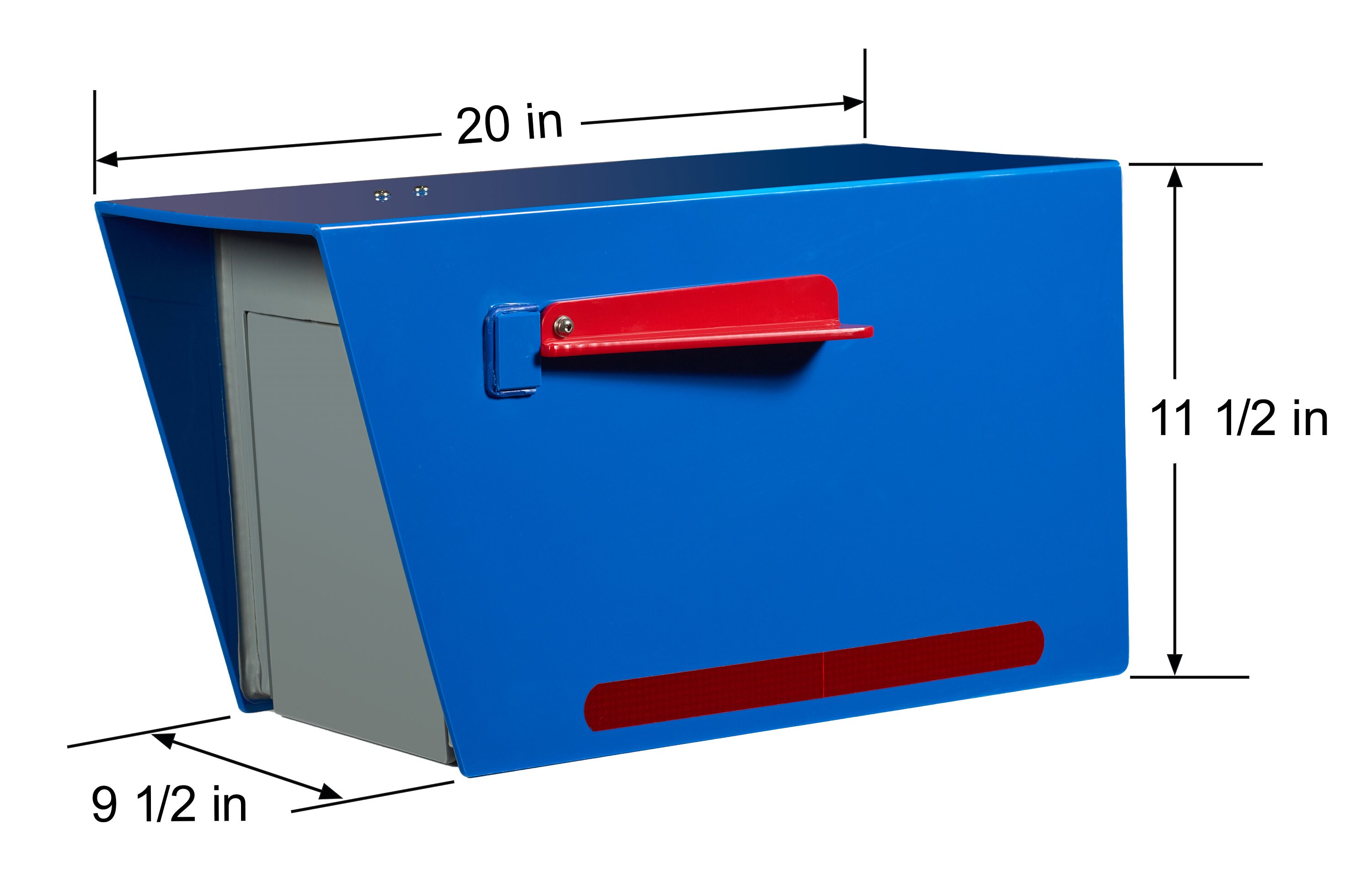 Mailbox Duraline Premium Quality Plastic Rural Mailbox Two Way Flag