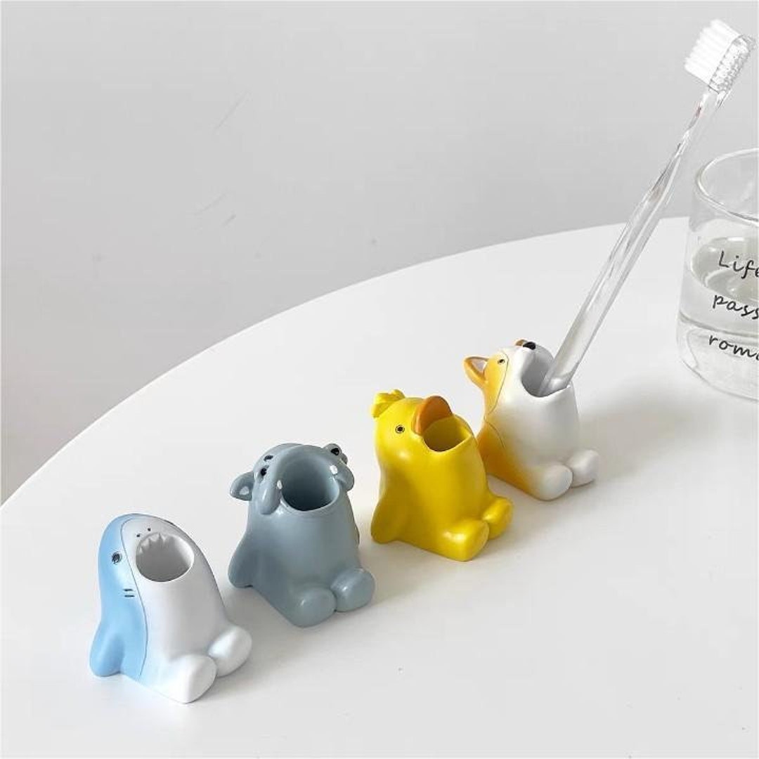 Cute Toothbrush Holder Animal Series Pen Holder Mouth Shark Etsy