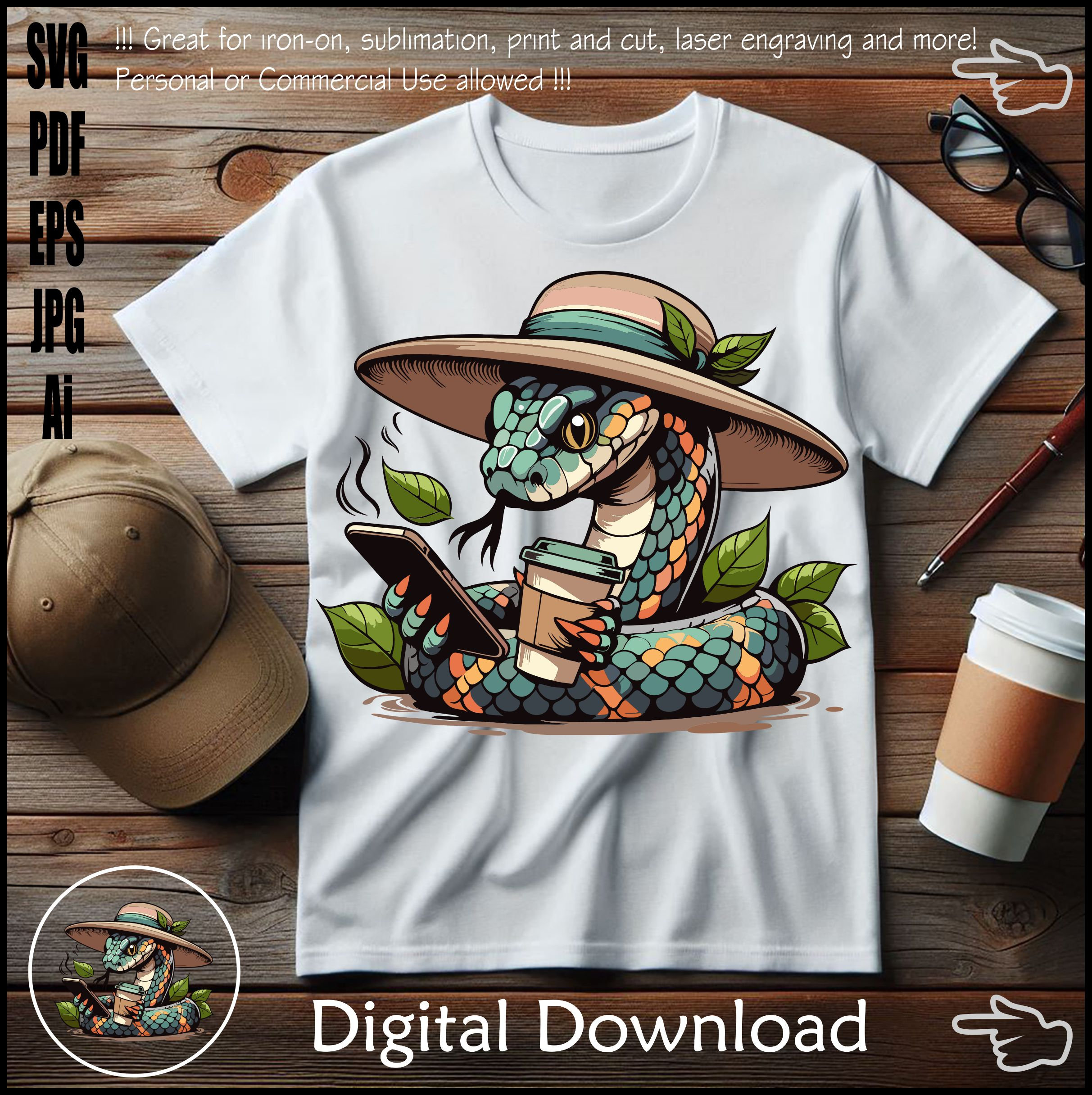 Snakes SVG | Year of Snakes PNG | Printable Clipart EPS | Vector | Cut ...
