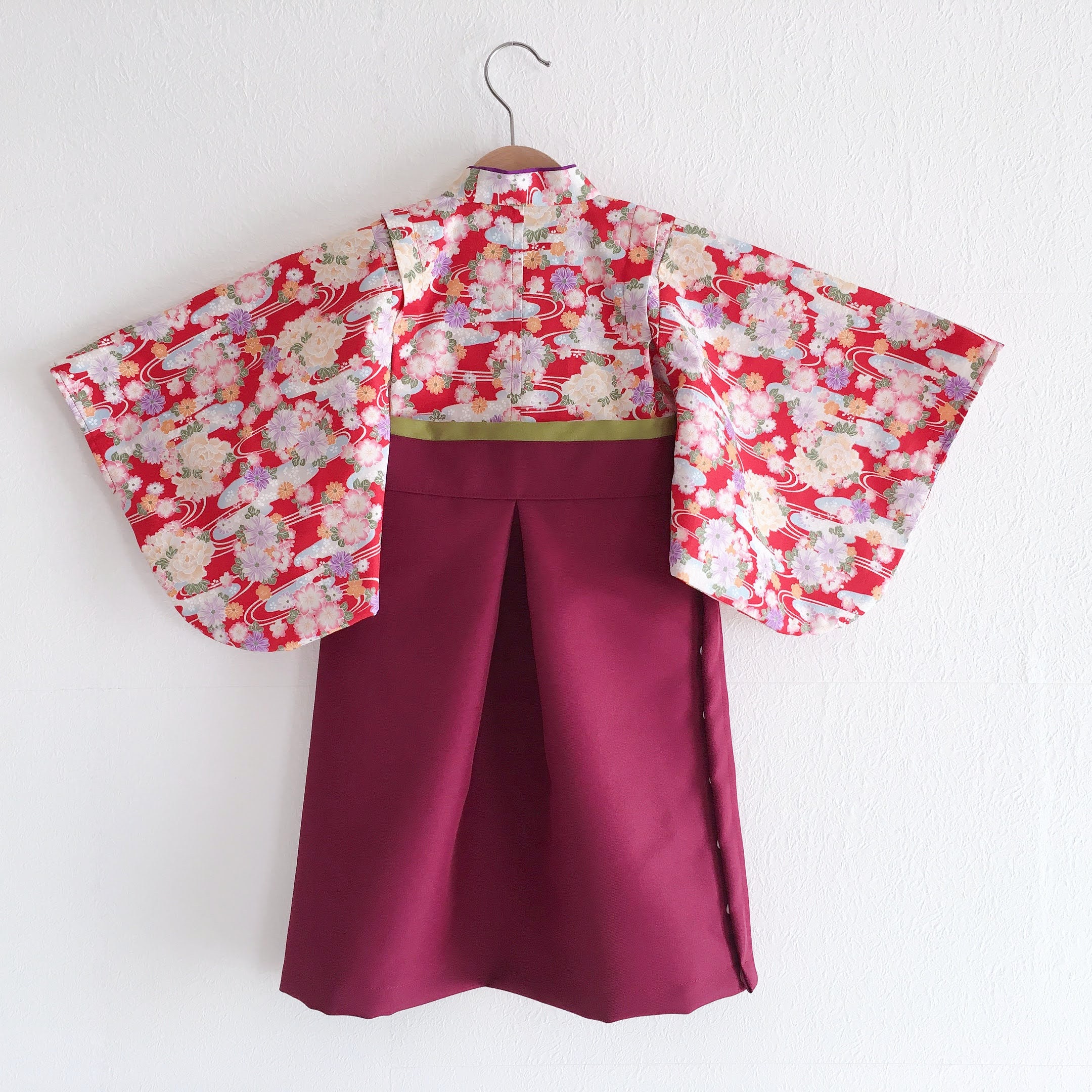 [PRE-ORDER] Kidsagogo Asuka Dress, Lime Blossom Stripe