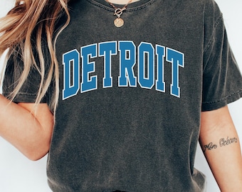 Vintage Detroit Football Shirt, Detroit T-Shirt, Retro Gift for Women