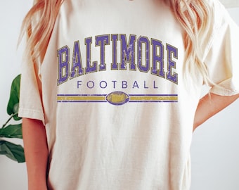 Retro Baltimore Football Gift, Vintage Football Shirt, Sport Mom T-Shirt