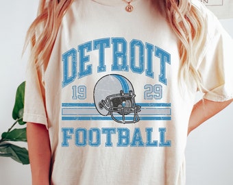 Retro Detroit Fan Gift, Detroit Football T-Shirt, Vintage Sport Shirt